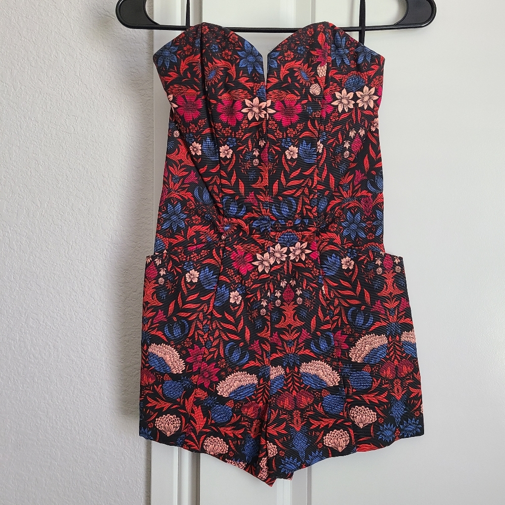 H&M Concious Strapless Floral Romper